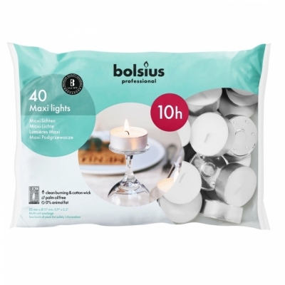 Čajová svíčka Bolsius 40ks 10hod (22x57mm)