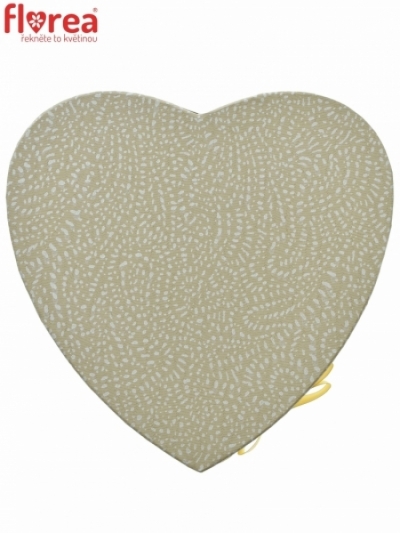 Dárková krabička Florea heart champagne medium 18x7cm 