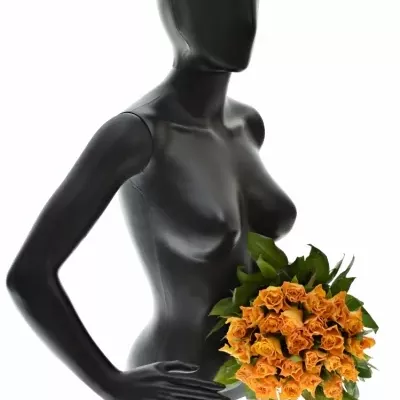 Kytice 25 oranžových růží MARIE-CLAIRE! 60cm