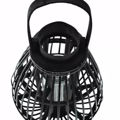 Lampa černá WOOD BLACK 30cm 