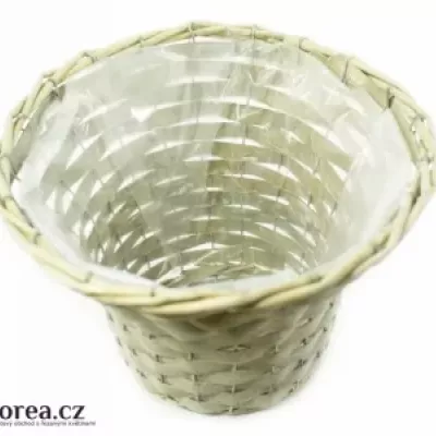 POT WICKER WHITE Ø30 x 20cm