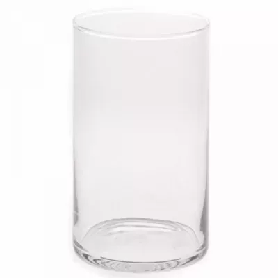 SKLENĚNÁ VÁZA CYLINDER d10cm v20cm